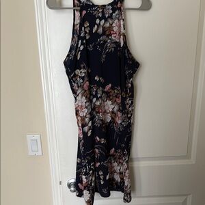 SHEIN Pink and Blue Halter Sheath Midi Dress